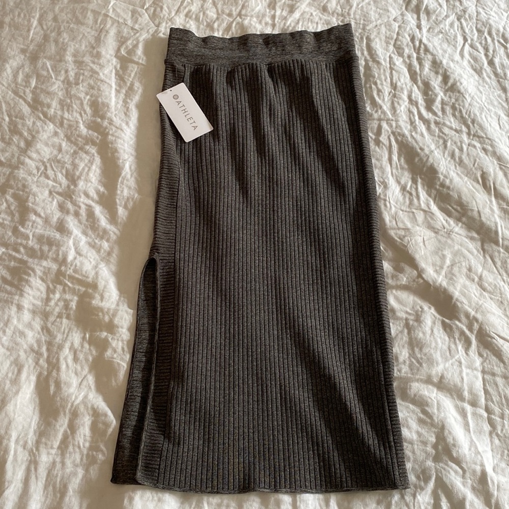Athleta Luxe Seamless Skirt - heathered brown